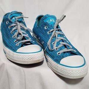 Glitter sparkly diamond Converse CTAS low silver laces, Women's 9 Like New